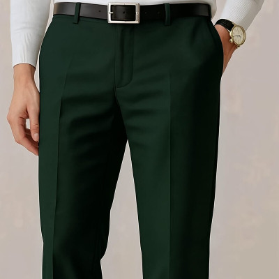 SM Syentex Slim Fit Men Green Trousers