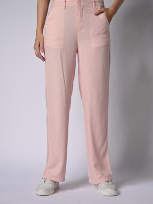 Kraus Jeans Relaxed Women Pink Trousers