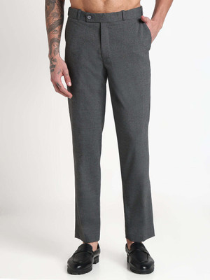 SHOWOFFFF Slim Fit Men Grey Trousers