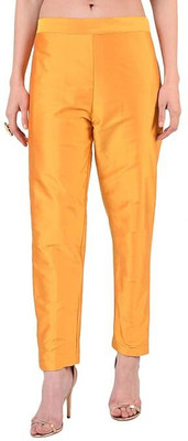 MSAD Regular Fit Women Yellow Trousers