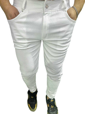 Arsh enterprises Regular Fit Men White Trousers