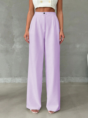 METRONAUT Regular Fit Women Purple Trousers