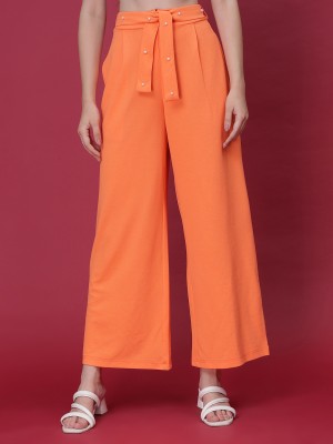 Frolic Rolic Straight Fit Women Orange Trousers