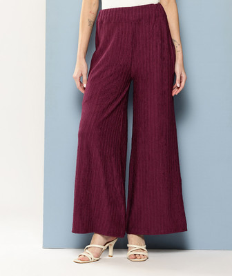 MUHURATAM Regular Fit Girls Purple Trousers