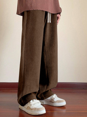 Rajovati Loose Fit Men Brown Trousers