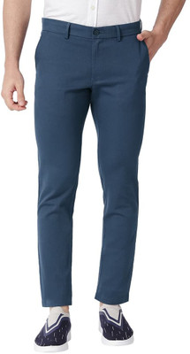 BASICS Slim Fit Men Blue Trousers