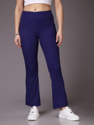 Freehand Flared Women Blue Trousers