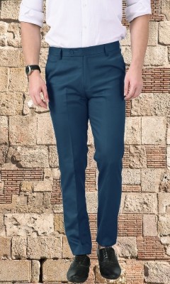 AD & AV Regular Fit Men Blue Trousers