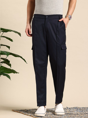 Mast & Harbour Regular Fit Men Blue Trousers