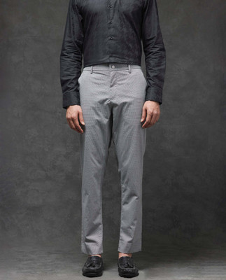 RARE RABBIT Regular Fit Men Grey Trousers