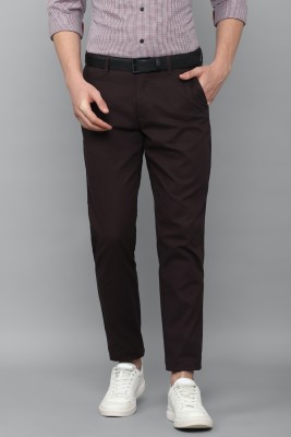 LOUIS PHILIPPE Slim Fit Men Brown Trousers