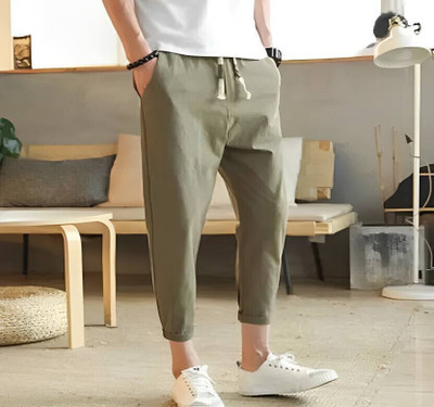 Kashmiri queen Solid Men Green Track Pants