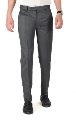 The DS Regular Fit Men Grey Trousers