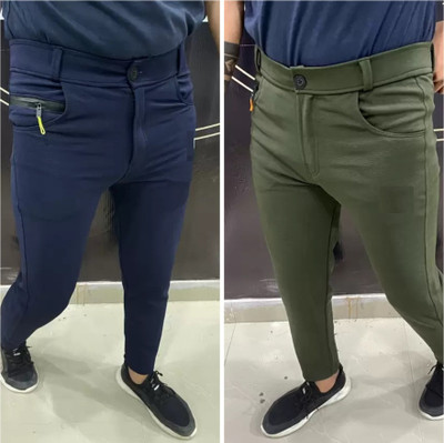 BLU HUB Regular Fit Men Multicolor Trousers