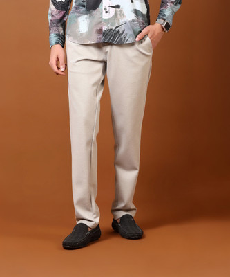 V-MART Slim Fit Men Grey Trousers