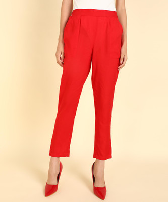 FLYJAG Regular Fit Women Red Trousers