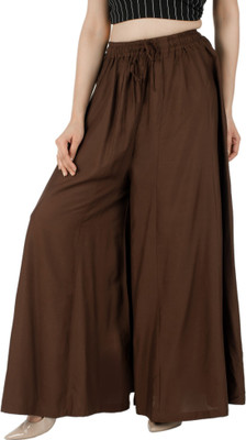 AARMAD Flared Women Brown Trousers