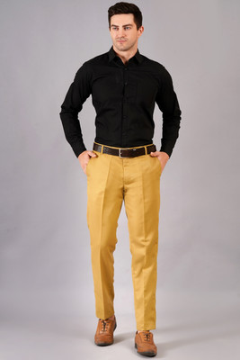KIPEKEE Regular Fit Men Khaki Trousers