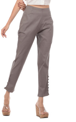 TRUELADY Regular Fit Women Grey Trousers