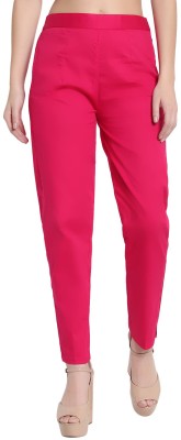 100LUCK Regular Fit Women Pink Trousers