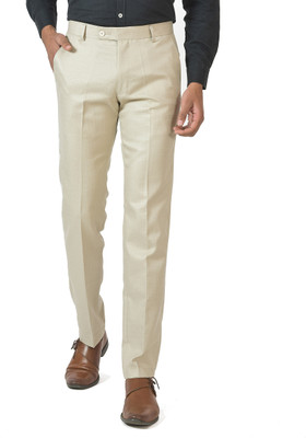 Macberrys Regular Fit Men Cream Trousers
