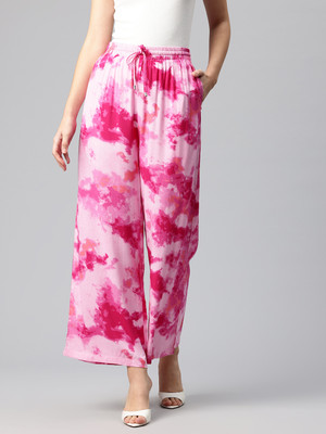 Popnetic Loose Fit Women Pink Trousers
