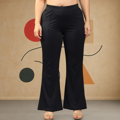 nitafashion Comfort Fit, Regular Fit Women Black Trousers