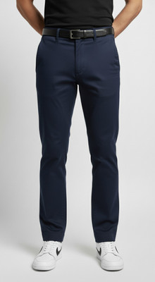 GIC Slim Fit Men Dark Blue Trousers