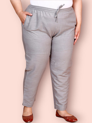 Prin Fashion House Regular Fit Women Grey Trousers