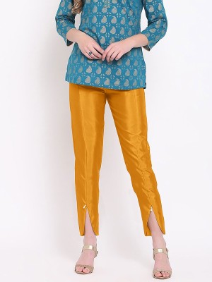 Rodya Slim Fit, Regular Fit, Relaxed, Skinny Fit Women Yellow Trousers