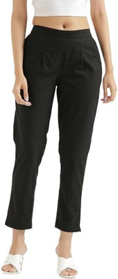 JEMOR Regular Fit Women Black Trousers