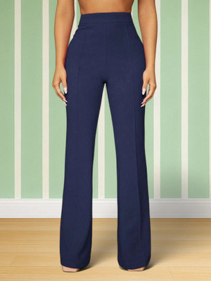 nitafashion Comfort Fit, Regular Fit Women Dark Blue Trousers