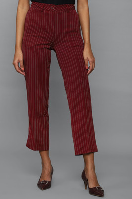 Allen Solly Regular Fit Women Maroon Trousers