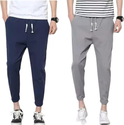 SHIVA Regular Fit Men Blue, Grey Trousers