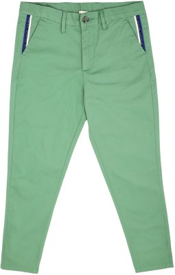 PETER ENGLAND Skinny Fit Boys Green Trousers