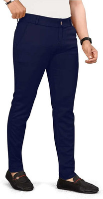 ynam Regular Fit Men Blue Trousers