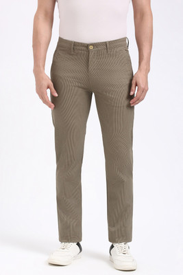 PETER ENGLAND Slim Fit Men Brown Trousers
