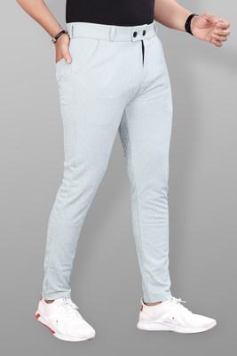 COMBRAIDED Slim Fit Men Grey Trousers