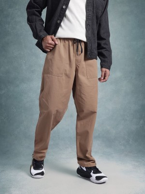 Roadster Relaxed Men Brown Trousers