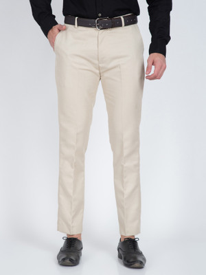 CYPHUS Regular Fit Men Cream Trousers