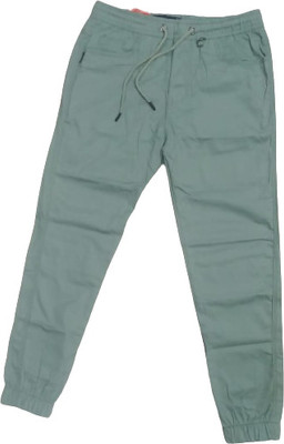 QFA Regular Fit Men Dark Green Trousers