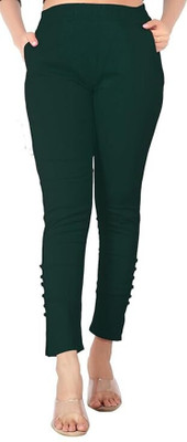 CHAHAK Slim Fit Women Dark Green Trousers