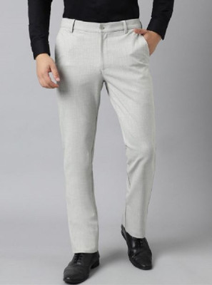 ManviFashion Regular Fit Men Grey Trousers