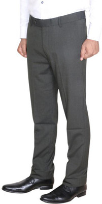 Indistar Regular Fit Men Brown Trousers