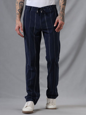WROGN Regular Fit Men Blue Trousers