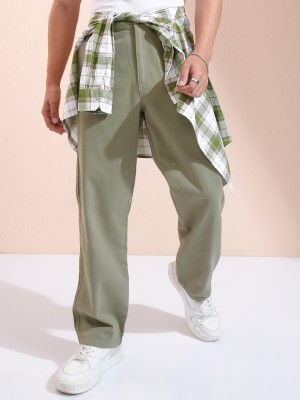 HIGHLANDER Straight Fit Men Green Trousers