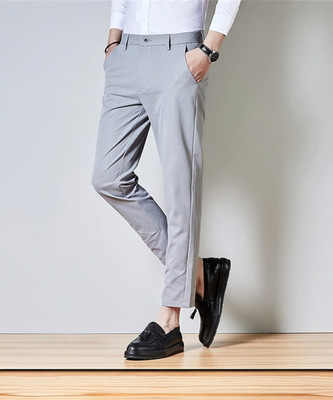 AXOLOTL Regular Fit Men Grey Trousers