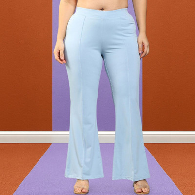 Anitafashion Loose Fit Women Light Blue Trousers