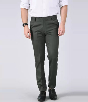 Kurus Regular Fit Men Grey Trousers
