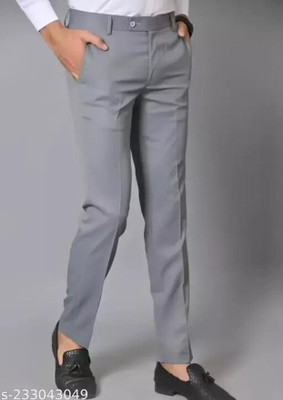 Hoomu Regular Fit Men Grey Trousers